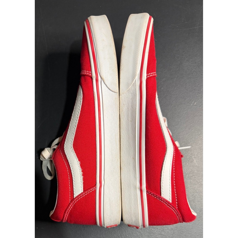 Vans Ward Low Top Sneakers Mens 7.5 Red Canvas Lace Up Skate Shoes - Picture 13 of 14